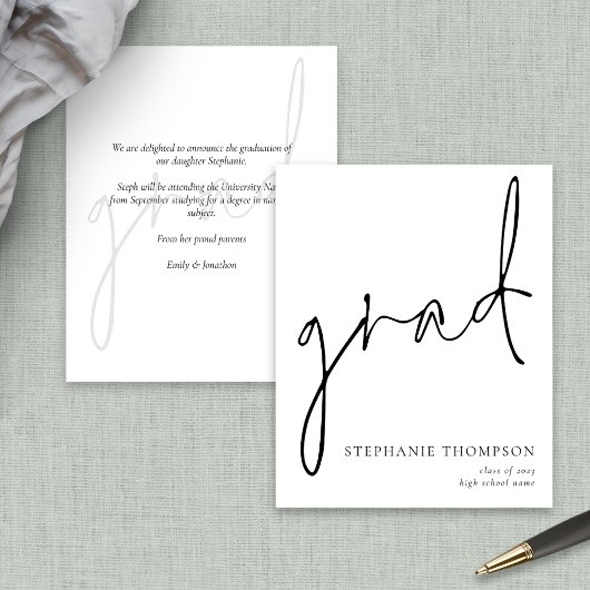 Papier Annonce de diplômé au scénario à budget limité