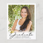 Papier Annonce de diplômé avec budget Script 5 Photo (Devant)