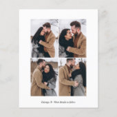 Papier Annonce de fiançailles avec photo de fiançailles (Dos)