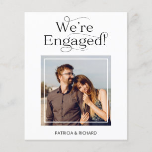 Papier Annonce de fiançailles Budget We're Engaged