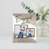 Papier ANnonce DE FIANÇailles PHOTO À PETIT BUDGET SCRIPT (Debout devant)