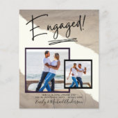 Papier ANnonce DE FIANÇailles PHOTO À PETIT BUDGET SCRIPT (Devant)