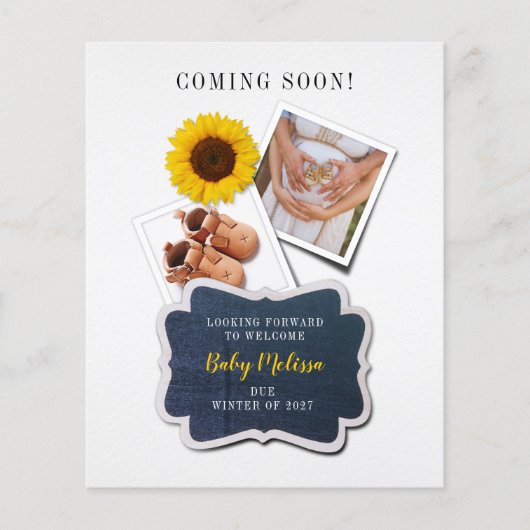 Papier Annonce de grossesse Budget à venir (Devant)