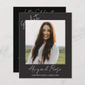 Papier Annonce de la fête de remise des diplômes en photo (Devant / Derrière)