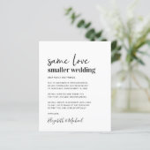 Papier Annonce de mariage plus petit avec un budget minim (Debout devant)