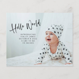 Papier Annonce de naissance Budget Two Photo Hello Nouvea