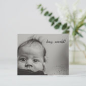 Papier Annonce de naissance de bébé moderne et abordable (Debout devant)