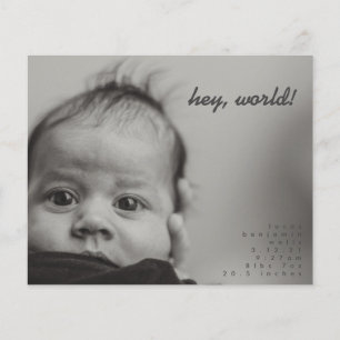 Papier Annonce de naissance de bébé moderne et abordable