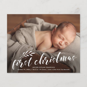 Papier Annonce de naissance de bébé pour les fêtes de Noë