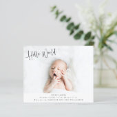 Papier Annonce de naissance double face Budget Two Photo (Debout devant)