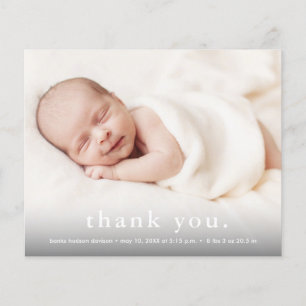 Papier Annonce de naissance et remerciement pour bébé ave