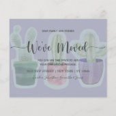 Papier Annonce de nouvelle maison aquarelle Cactus pas ch (Dos)