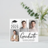 Papier Annonce de remise de diplôme avec écriture grasse  (Debout devant)