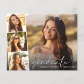 Papier Annonce de remise de diplôme avec photo en écritur (Devant)