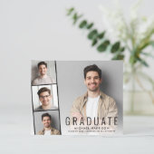 Papier Annonce de remise de diplôme moderne avec bande de (Debout devant)