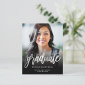 Papier Annonce de remise de diplôme Script Argent Photo É (Debout devant)