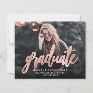 Papier Annonce de remise de diplômes à budget Rose Gold S