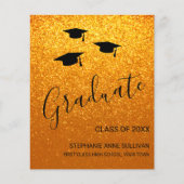 Papier Annonce de remise des diplômes personnalisée avec  (Devant)