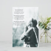 Papier annonce des services funéraires de prière d'ange (Debout devant)