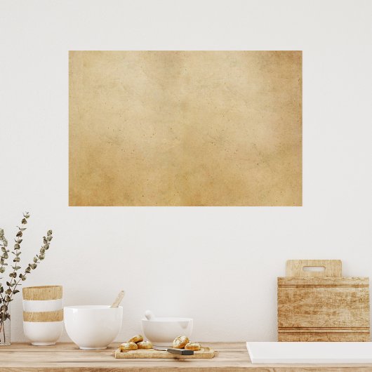 papier Antiek goudperkamentachtergrond Poster (Keuken)
