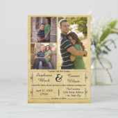 Papier antique 3 Photos - Faire-part de mariage (Debout devant)
