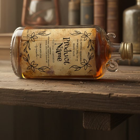 Papier antique Étiquette style apothecaire