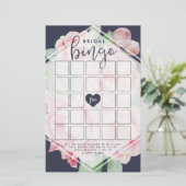 Papier Antique Peony Fête des mariées Jeu de Bingo (Debout devant)