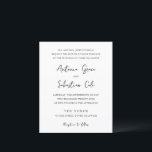 Papier Antonia Black and White Elegant Wedding Invitation<br><div class="desc">Invitations de mariage élégantes avec un design simple avec des polices de script et de serif.</div>