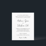 Papier Antonia Black and White Elegant Wedding Invitation<br><div class="desc">Invitations de mariage élégantes avec un design simple avec des polices de script et de serif.</div>