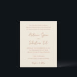 Papier Antonia Earthy Neutrals Élégant Mariage Invitation<br><div class="desc">Invitations de mariage élégantes avec un design simple avec des polices de script et de serif.</div>