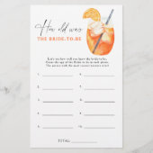 Papier Aperol cocktail - Quel âge avait la mariée pour êt (Devant)