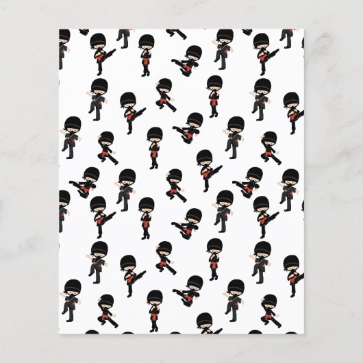 Papier Appelle tous les Ninjas ! Invitation de fête d'ann (Dos)