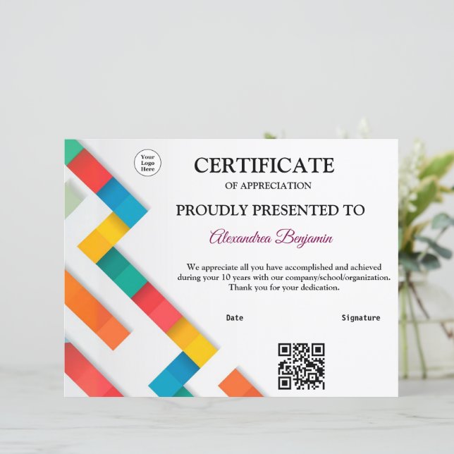 Papier Application de réalisation de code Qr Apprécier Or (Debout devant)