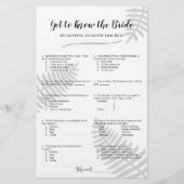 Papier Apprenez à connaître l'épouse en apprenant à conna (Devant)