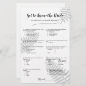 Papier Apprenez à connaître l'épouse en apprenant à conna (Devant / Derrière)