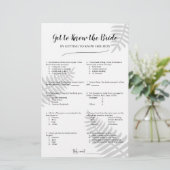 Papier Apprenez à connaître l'épouse en apprenant à conna (Debout devant)