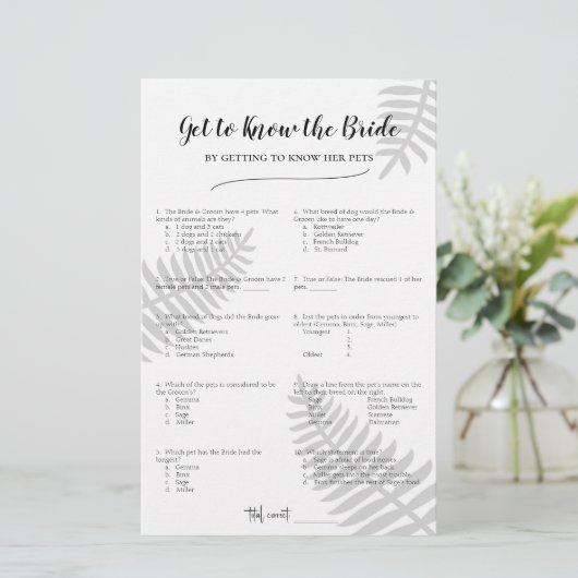 Papier Apprenez à connaître l'épouse en apprenant à conna (Debout devant)