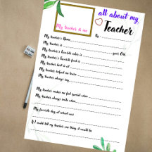 Apprentissage de l'enseignant à propos de mon prof