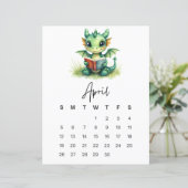 Papier April Baby Dragon Whimsical Fantasy Wall Art (Debout devant)