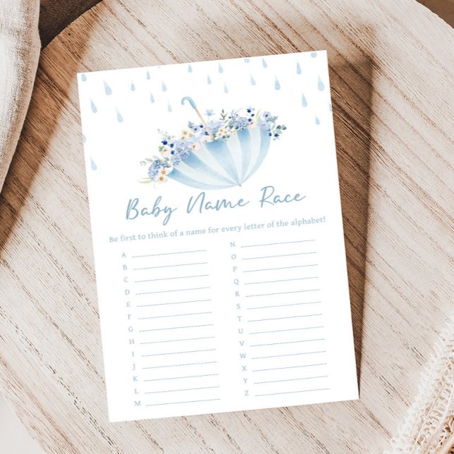 Papier April Bring May Flowers Shower Name Race Games (April Shower Bring May Flowers Baby Shower Game)