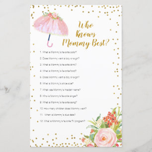 Papier April Shower Qui Connaît Mommy Meilleur Jeu