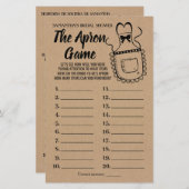 Papier Apron nuptiale douche anglais jeu espagnol (Devant / Derrière)