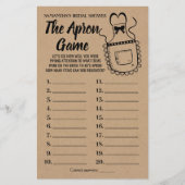 Papier Apron nuptiale douche anglais jeu espagnol (Devant)