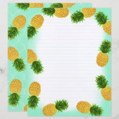 Papier Aqua à ananas (Devant / Derrière)
