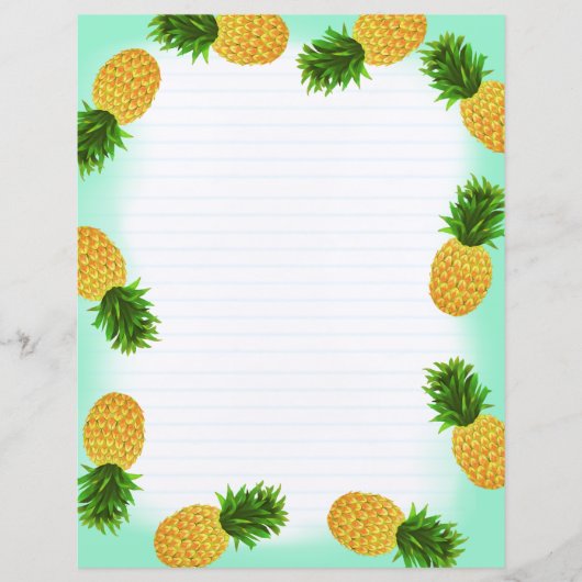 Papier Aqua à ananas (Devant)