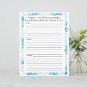 Papier Aqua Abstrait Frame, je suis je sens que je connai (Debout devant)