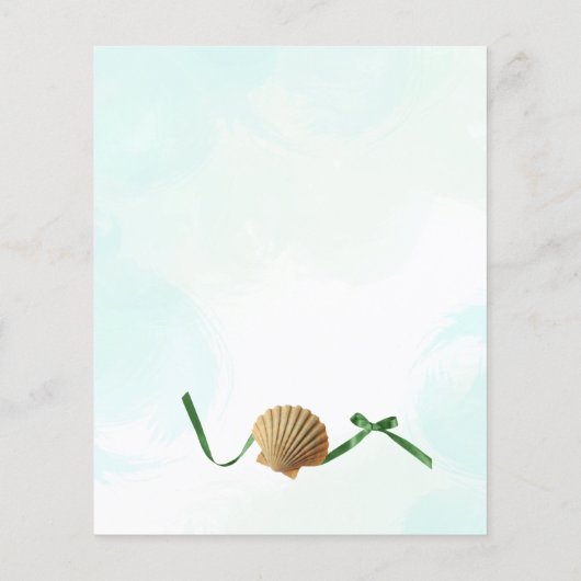 Papier Aqua Beach Shells Starfish Compass Mariage (Dos)