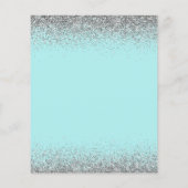 Papier Aqua Blue Silver Parties scintillant nuptiale de d (Dos)