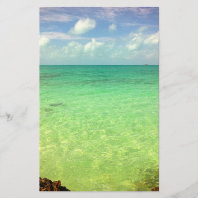Papier Aqua Green Ocean | Turks and Caicos Photo (Devant)