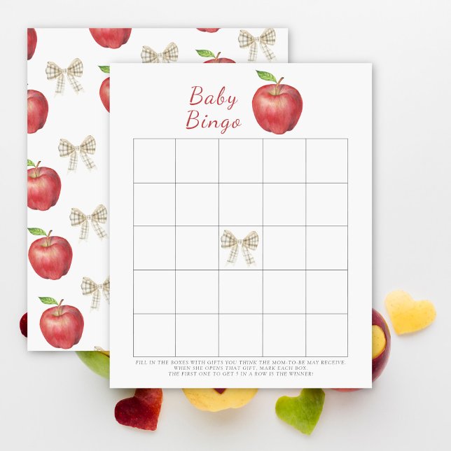 Papier Aquarelle Apple Baby Bingo jeu (Créateur téléchargé)
